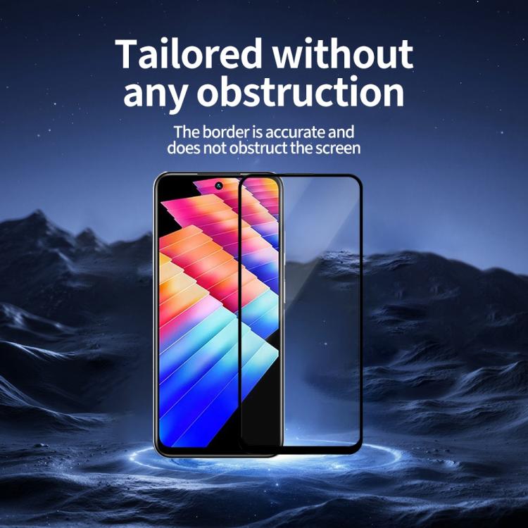 For Infinix Hot 30 Play 5pcs / Pack Do As You Wish Silk Screen Printed HD Tempered Glass Film - Black