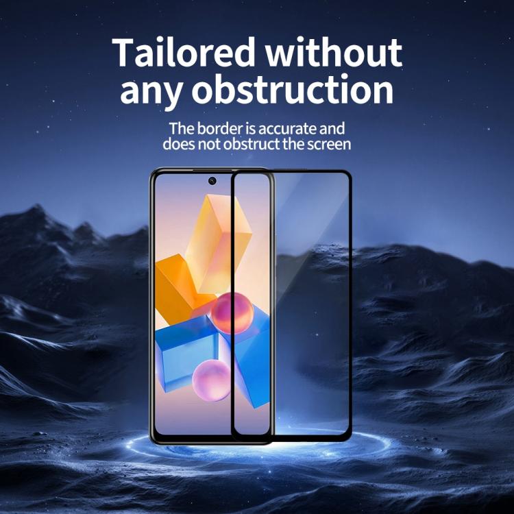 For Infinix Hot 40i 5pcs / Pack Do As You Wish Silk Screen Printed HD Tempered Glass Film - Black