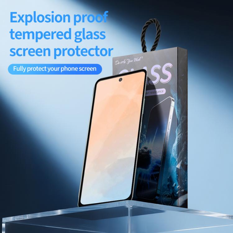 For Infinix Hot 50 Pro 4G 5pcs / Pack Do As You Wish Silk Screen Printed HD Tempered Glass Film - Black