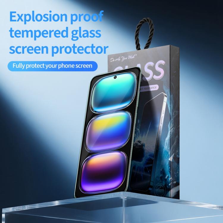 For Infinix Hot 50 5G 5pcs / Pack Do As You Wish Silk Screen Printed HD Tempered Glass Film - Black