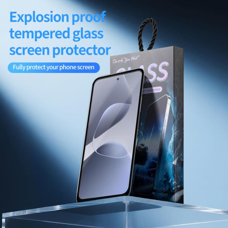 For Infinix Hot 60i 4G 5pcs / Pack Do As You Wish Silk Screen Printed HD Tempered Glass Film - Black
