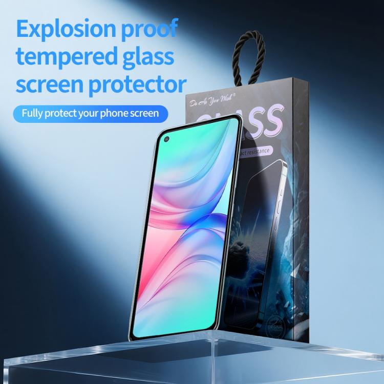 For Infinix Hot 10 5pcs / Pack Do As You Wish Silk Screen Printed HD Tempered Glass Film - Black