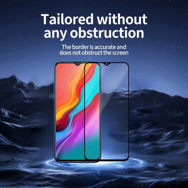 For Infinix Hot 10 Lite 5pcs / Pack Do As You Wish Silk Screen Printed HD Tempered Glass Film - Black