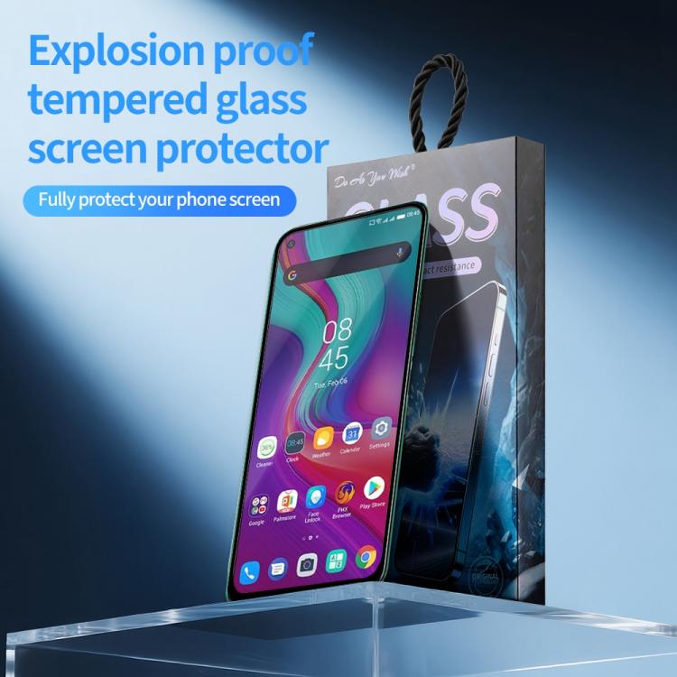 For Infinix Note 7 Lite 5pcs / Pack Do As You Wish Silk Screen Printed HD Tempered Glass Film - Black