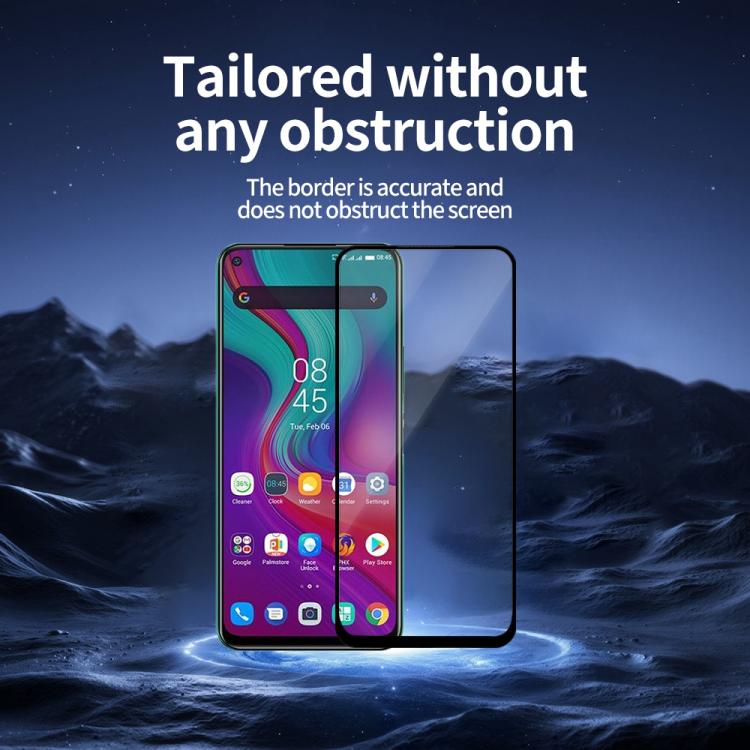 For Infinix Note 7 Lite 5pcs / Pack Do As You Wish Silk Screen Printed HD Tempered Glass Film - Black