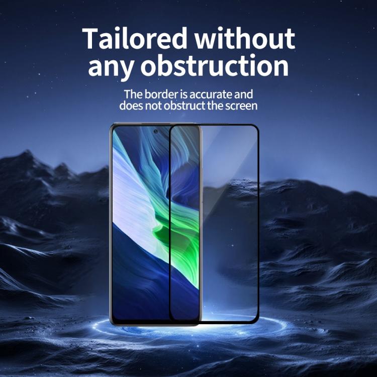 For Infinix Note 10 5pcs / Pack Do As You Wish Silk Screen Printed HD Tempered Glass Film - Black