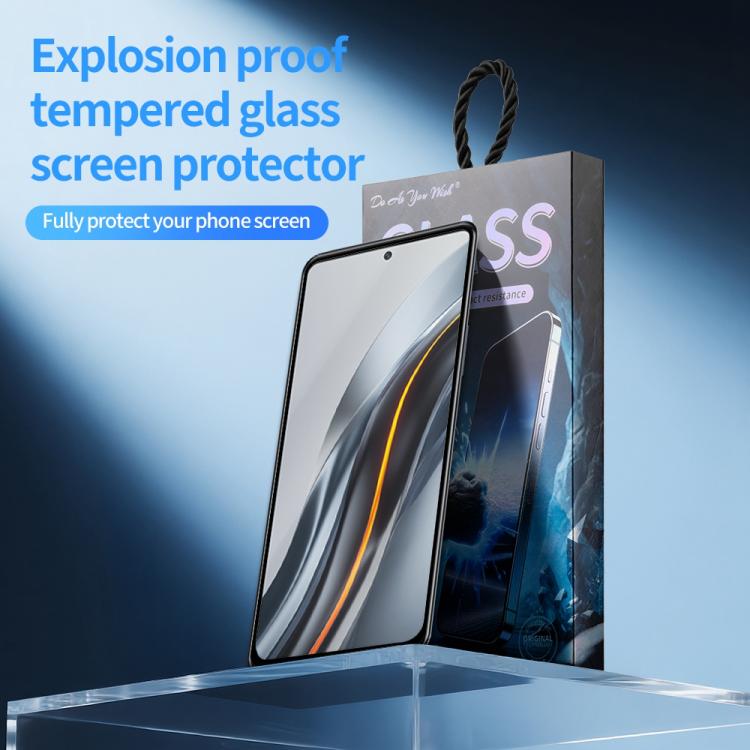 For Infinix Note 12 VIP 5pcs / Pack Do As You Wish Silk Screen Printed HD Tempered Glass Film - Black