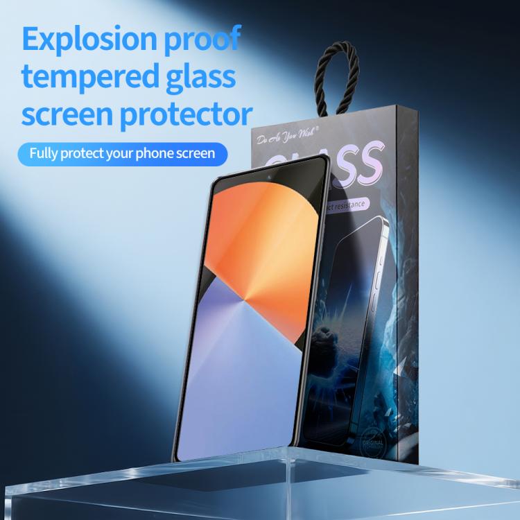 For Infinix Note 30 Pro 5pcs / Pack Do As You Wish Silk Screen Printed HD Tempered Glass Film - Black
