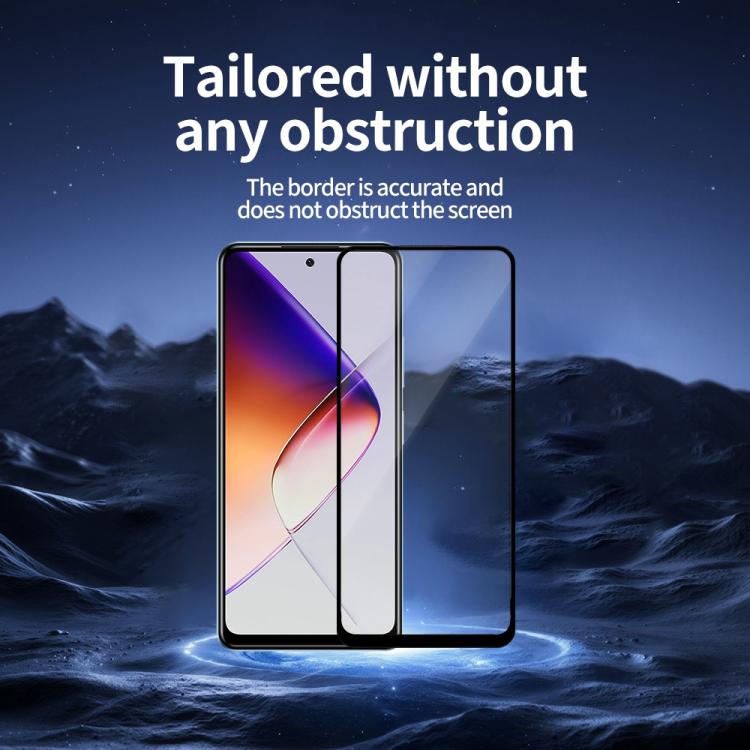 For Infinix Note 40X 5G 5pcs / Pack Do As You Wish Silk Screen Printed HD Tempered Glass Film - Black