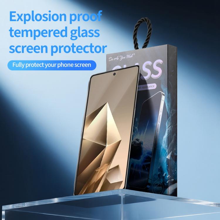 For Infinix Note 50 Pro 4G 5pcs / Pack Do As You Wish Silk Screen Printed HD Tempered Glass Film - Black
