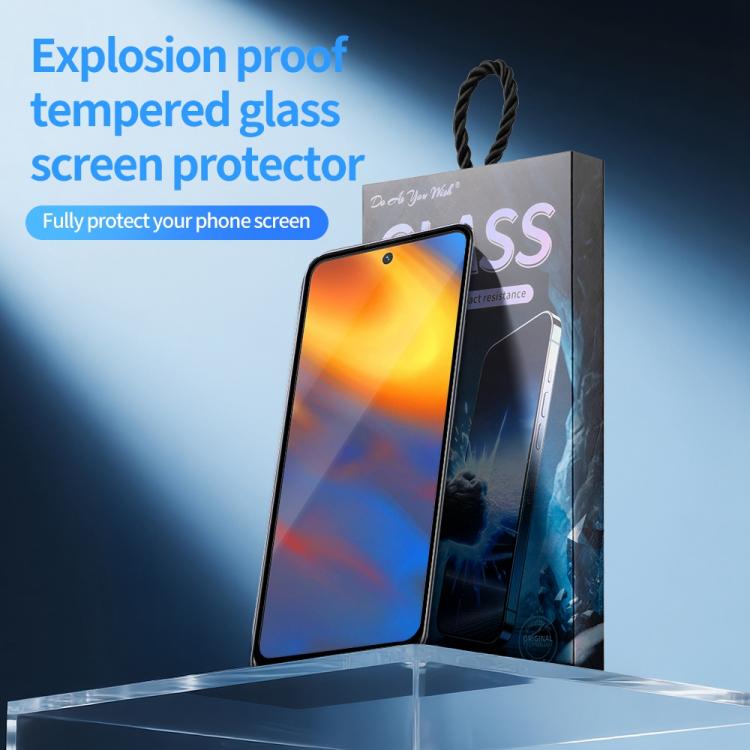 For Infinix Note 30i 5pcs / Pack Do As You Wish Silk Screen Printed HD Tempered Glass Film - Black