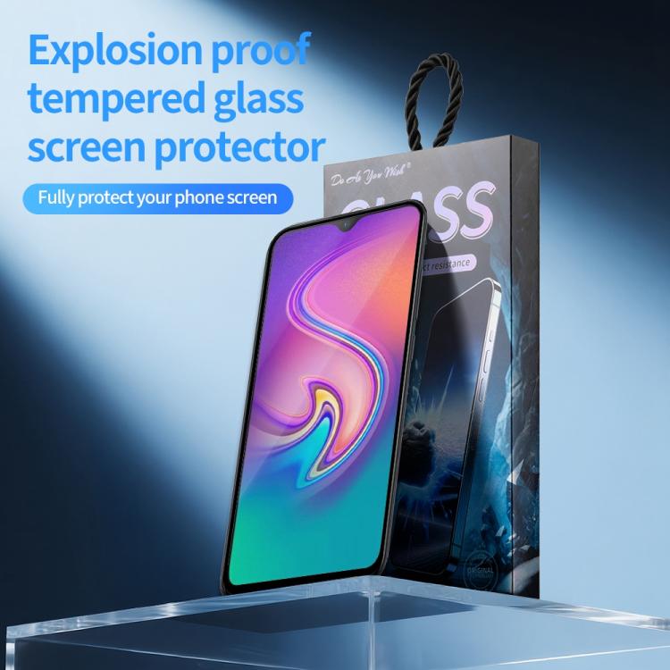 For Infinix S4 5pcs / Pack Do As You Wish Silk Screen Printed HD Tempered Glass Film - Black