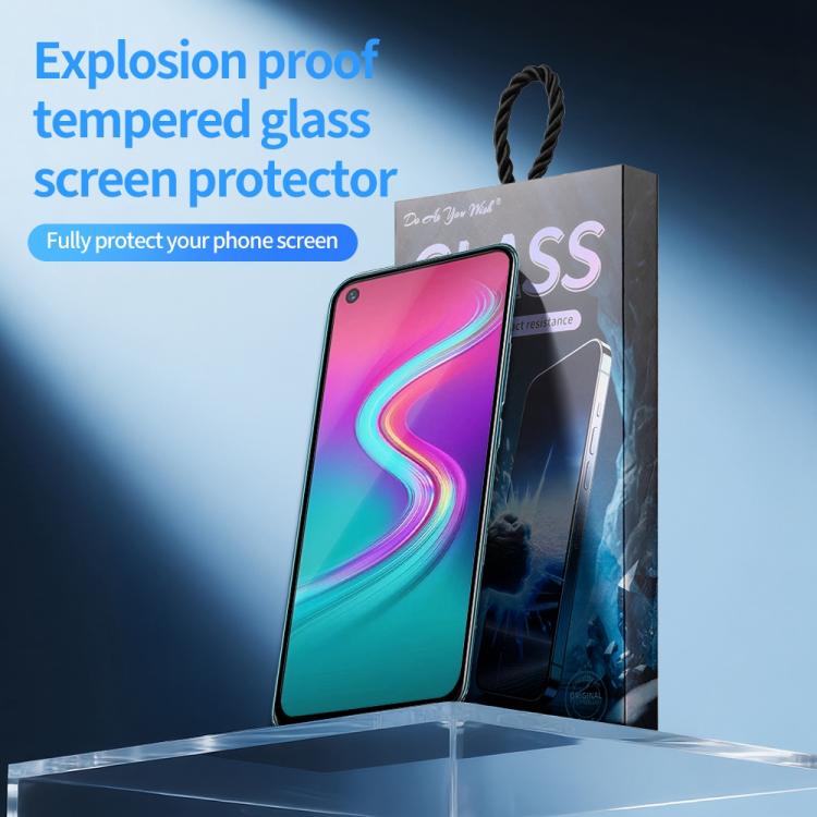 For Infinix S5 Lite 5pcs / Pack Do As You Wish Silk Screen Printed HD Tempered Glass Film - Black