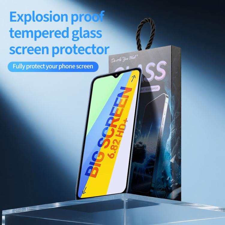 For Infinix Smart 6 Plus 5pcs / Pack Do As You Wish Silk Screen Printed HD Tempered Glass Film - Black