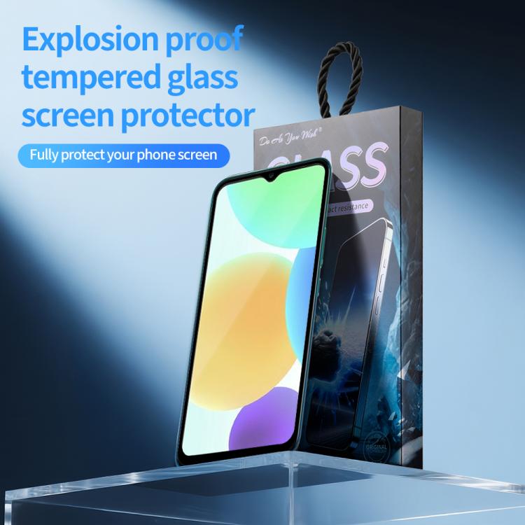 For Infinix Smart 6 5pcs / Pack Do As You Wish Silk Screen Printed HD Tempered Glass Film - Black