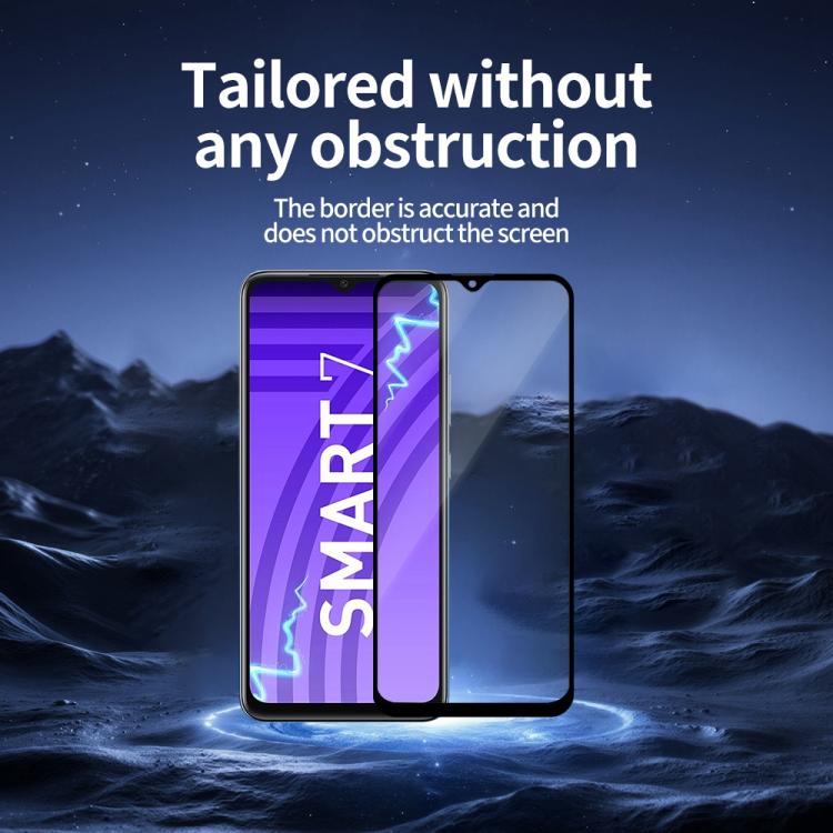 For Infinix Smart 7 India 5pcs / Pack Do As You Wish Silk Screen Printed HD Tempered Glass Film - Black