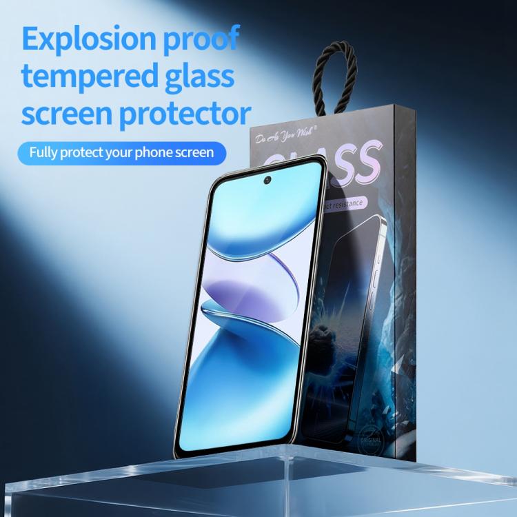 For Infinix Smart 9 5pcs / Pack Do As You Wish Silk Screen Printed HD Tempered Glass Film - Black