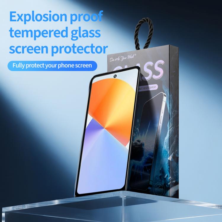 For Infinix Note 30 VIP 5pcs / Pack Do As You Wish Silk Screen Printed HD Tempered Glass Film - Black