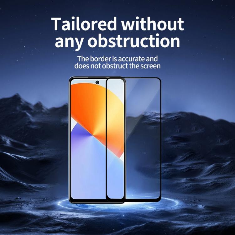 For Infinix Note 30 4G / 5G 5pcs / Pack Do As You Wish Silk Screen Printed HD Tempered Glass Film - Black
