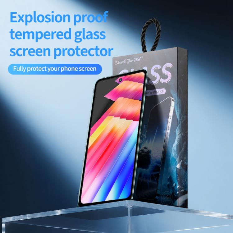 For Infinix Hot 30 4G 5pcs / Pack Do As You Wish Silk Screen Printed HD Tempered Glass Film - Black