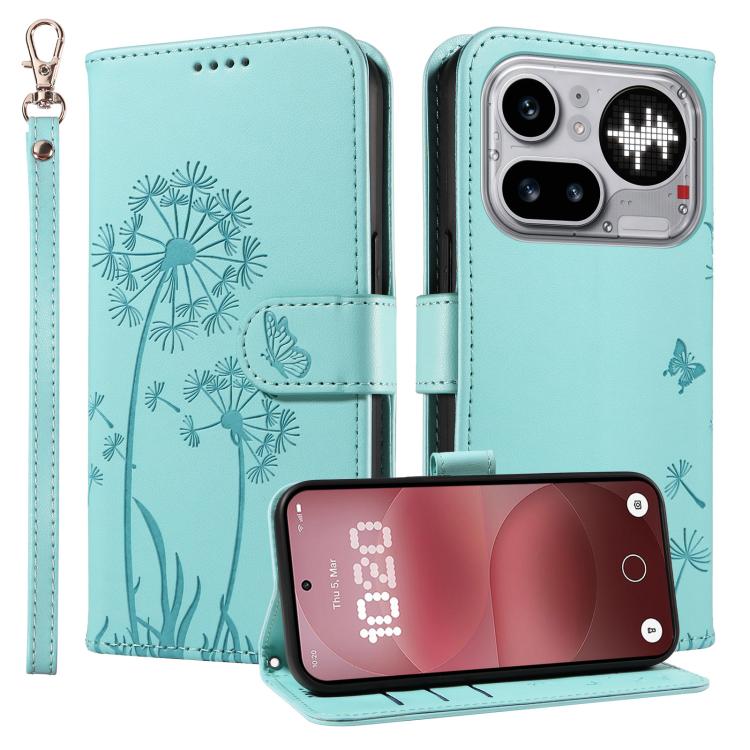 For Nothing Phone 4a Pro Dandelion Embossed Pattern Flip Leather Phone Case