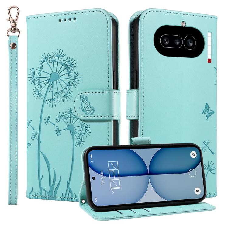 For Nothing Phone 4a Dandelion Embossed Pattern Flip Leather Phone Case