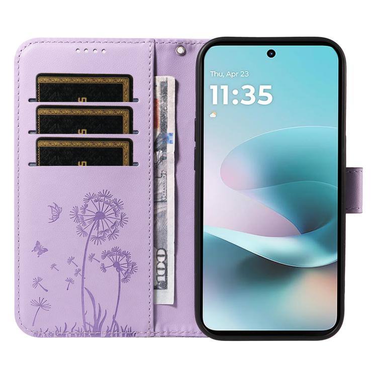 For Nothing Phone 4a Dandelion Embossed Pattern Flip Leather Phone Case