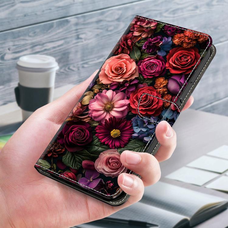 For Samsung Galaxy A57 5G Crystal-Like Painted Vegan Leather Phone Case