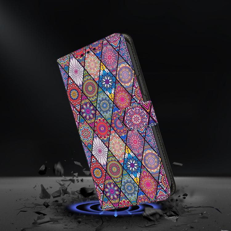 For Samsung Galaxy A57 5G Crystal-Like Painted Vegan Leather Phone Case