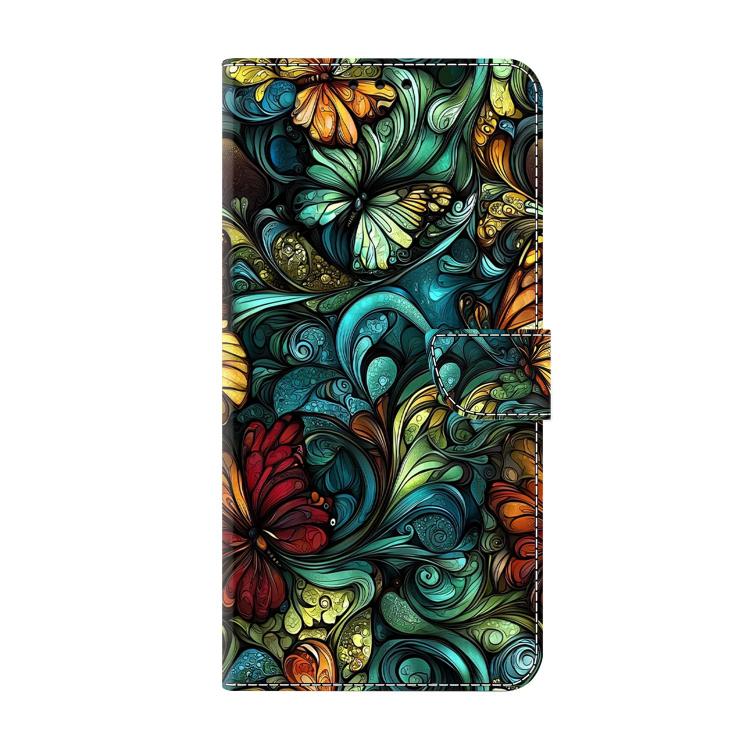 For Samsung Galaxy A57 5G Crystal-Like Painted Vegan Leather Phone Case