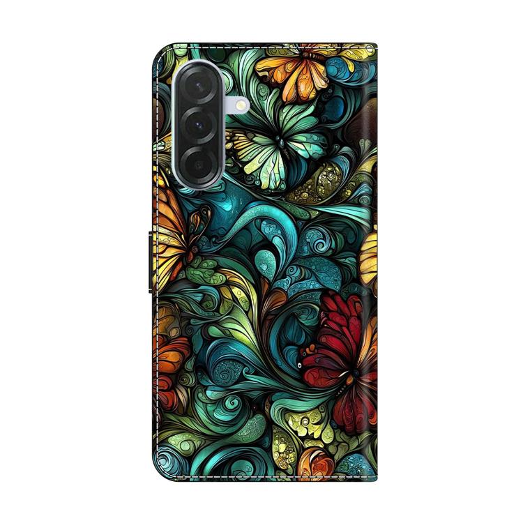 For Samsung Galaxy A57 5G Crystal-Like Painted Vegan Leather Phone Case