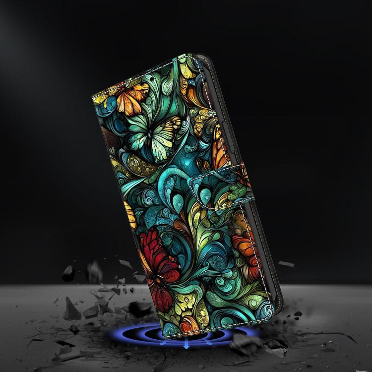 For Samsung Galaxy A57 5G Crystal-Like Painted Vegan Leather Phone Case