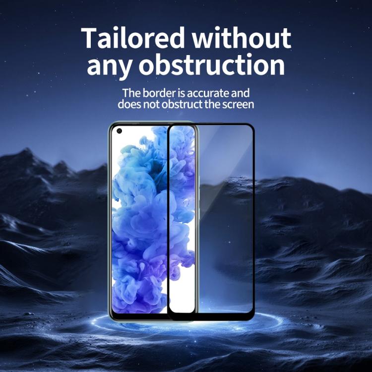 For Tecno Camon 16 Do As You Wish Silk Screen Printed HD Tempered Glass Film - Black