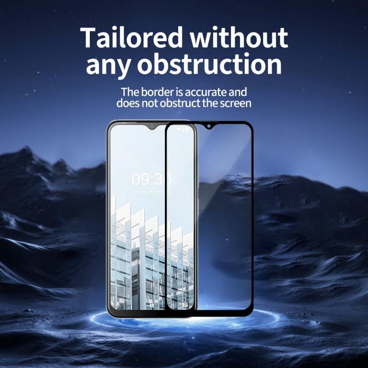 For Tecno Pop 6 Pro Do As You Wish Silk Screen Printed HD Tempered Glass Film - Black