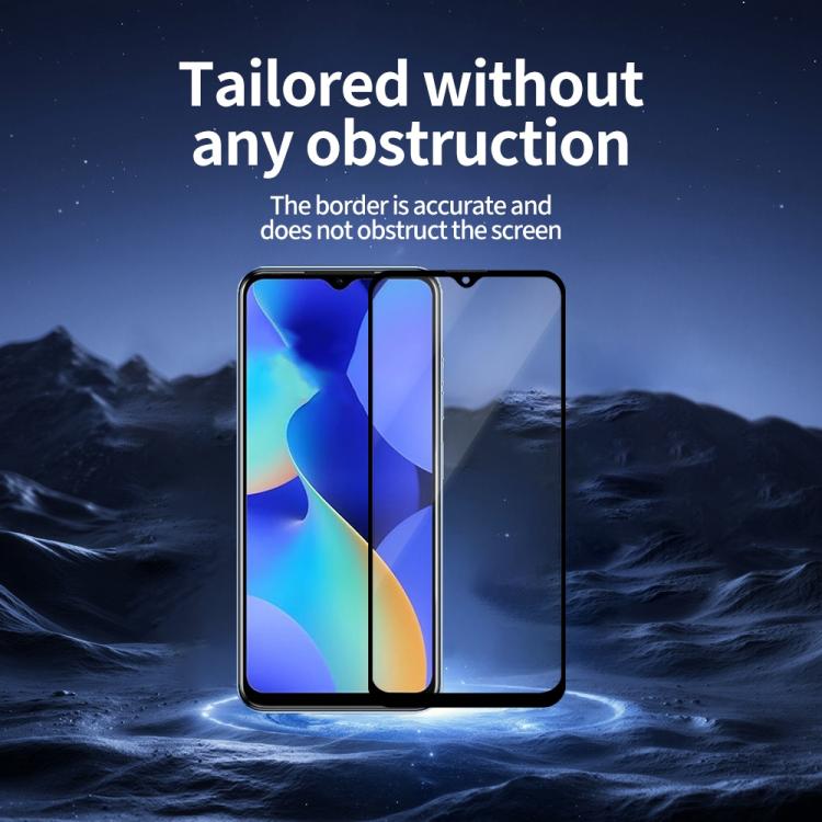 For Tecno Pop 10C 4G Do As You Wish Silk Screen Printed HD Tempered Glass Film - Black