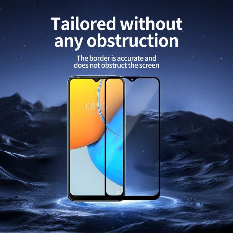 For Tecno Pop 5 Pro Do As You Wish Silk Screen Printed HD Tempered Glass Film - Black