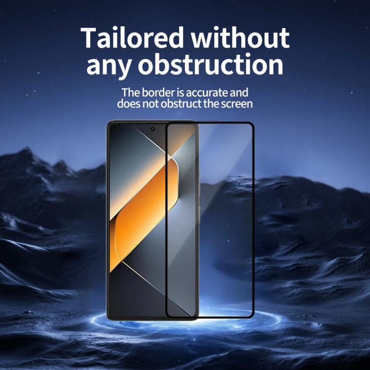 For Tecno Pova 6 Do As You Wish Silk Screen Printed HD Tempered Glass Film - Black