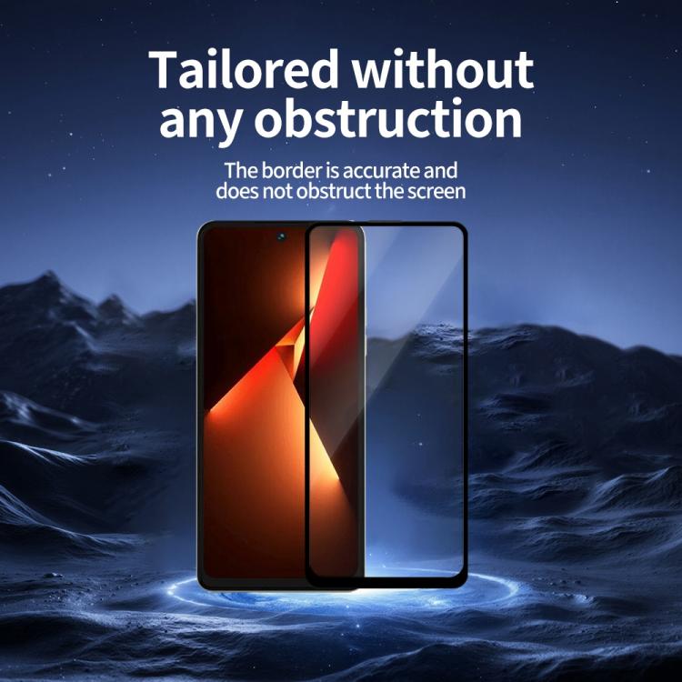 For Tecno Pova 5 4G Do As You Wish Silk Screen Printed HD Tempered Glass Film - Black