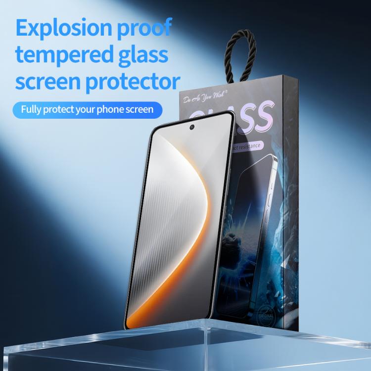 For Tecno Pova 7 Ultra 5G Do As You Wish Silk Screen Printed HD Tempered Glass Film - Black