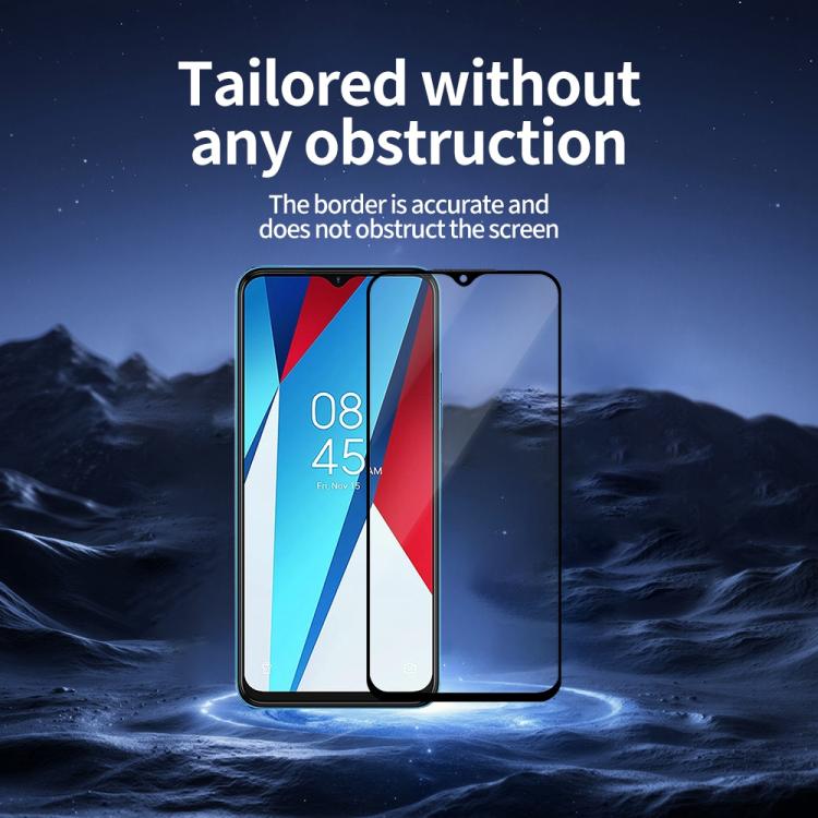 For Tecno Spark 9 Pro Do As You Wish Silk Screen Printed HD Tempered Glass Film - Black