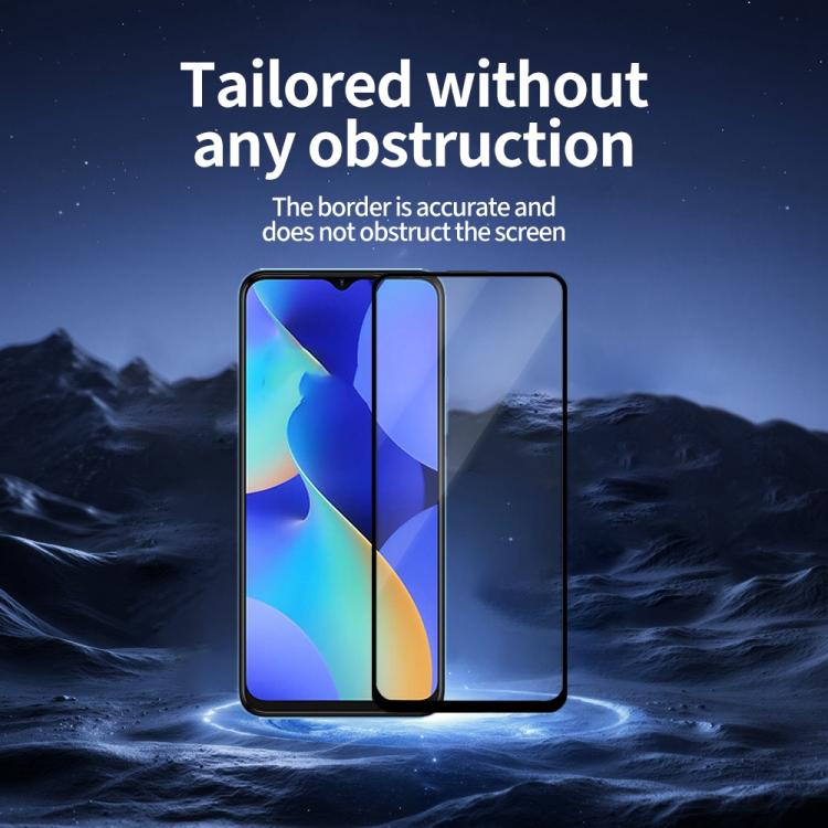 For Tecno Spark 10 4G / 5G Do As You Wish Silk Screen Printed HD Tempered Glass Film - Black