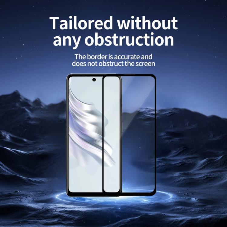 For Tecno Spark 20 Pro 4G Do As You Wish Silk Screen Printed HD Tempered Glass Film - Black