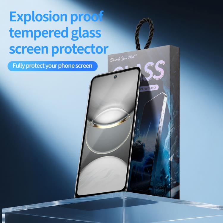 For Tecno Spark 30 Pro Do As You Wish Silk Screen Printed HD Tempered Glass Film - Black
