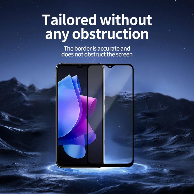 For Tecno Spark Go 2023 Do As You Wish Silk Screen Printed HD Tempered Glass Film - Black