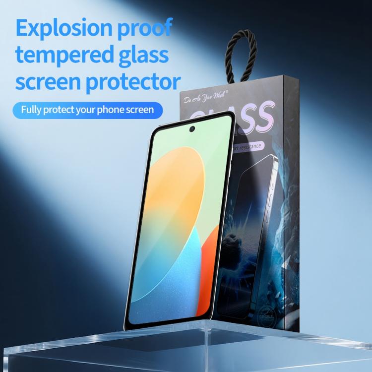 For Tecno Spark Go 2024 Do As You Wish Silk Screen Printed HD Tempered Glass Film - Black