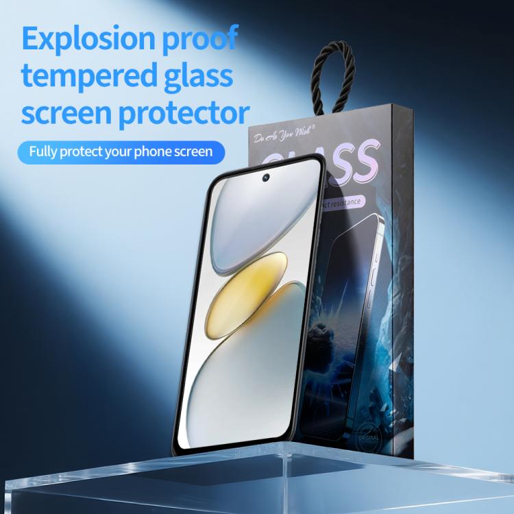 For Tecno Spark Go 1 2025 Do As You Wish Silk Screen Printed HD Tempered Glass Film - Black