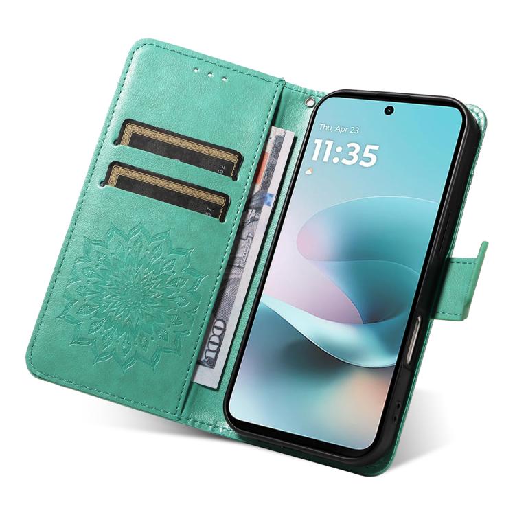 For Nothing Phone 4a Pro Embossed Sunflower Pattern Flip Leather Phone Case