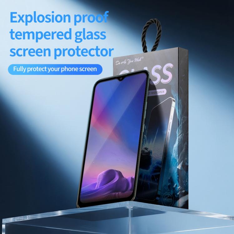 For Tecno Camon 12 5pcs / Pack Do As You Wish Silk Screen Printed HD Tempered Glass Film - Black