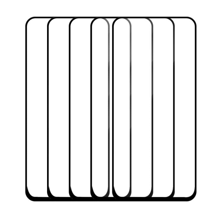 For Tecno Camon 12 Air 5pcs / Pack Do As You Wish Silk Screen Printed HD Tempered Glass Film - Black