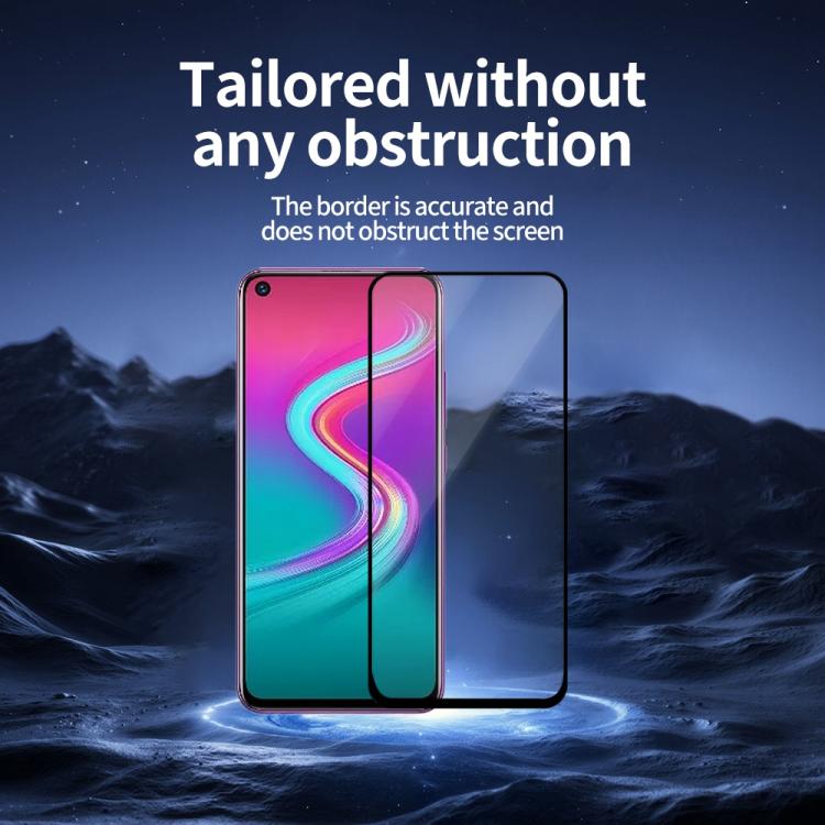 For Tecno Camon 12 Air 5pcs / Pack Do As You Wish Silk Screen Printed HD Tempered Glass Film - Black